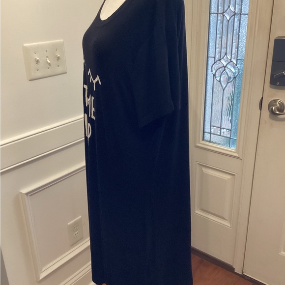 Black Sleep Shirt with 'Let Me Sleep' Design - Picture 3 of 4